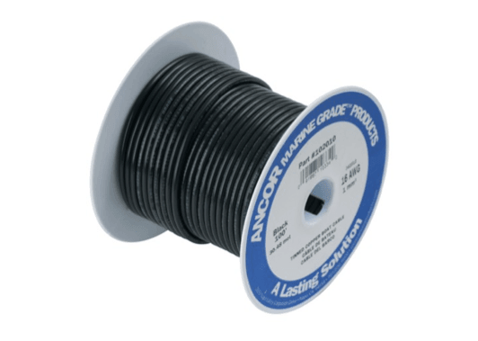 Tinned Electrical Cable Single Core - 10 AWG - 30 or 75M - 4 Colours - 4Boats