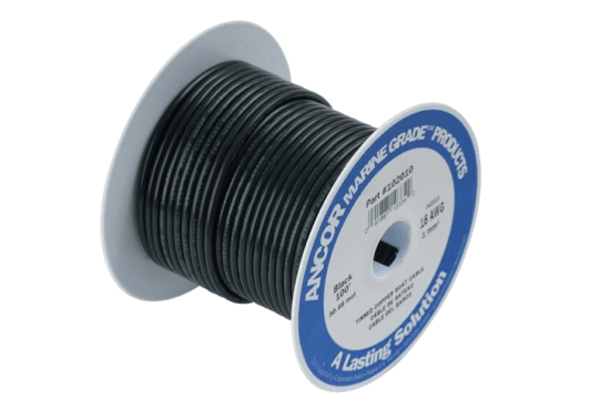Tinned Electrical Cable Single Core - 8 AWG - 30 or 75M - 2 Colours - 4Boats
