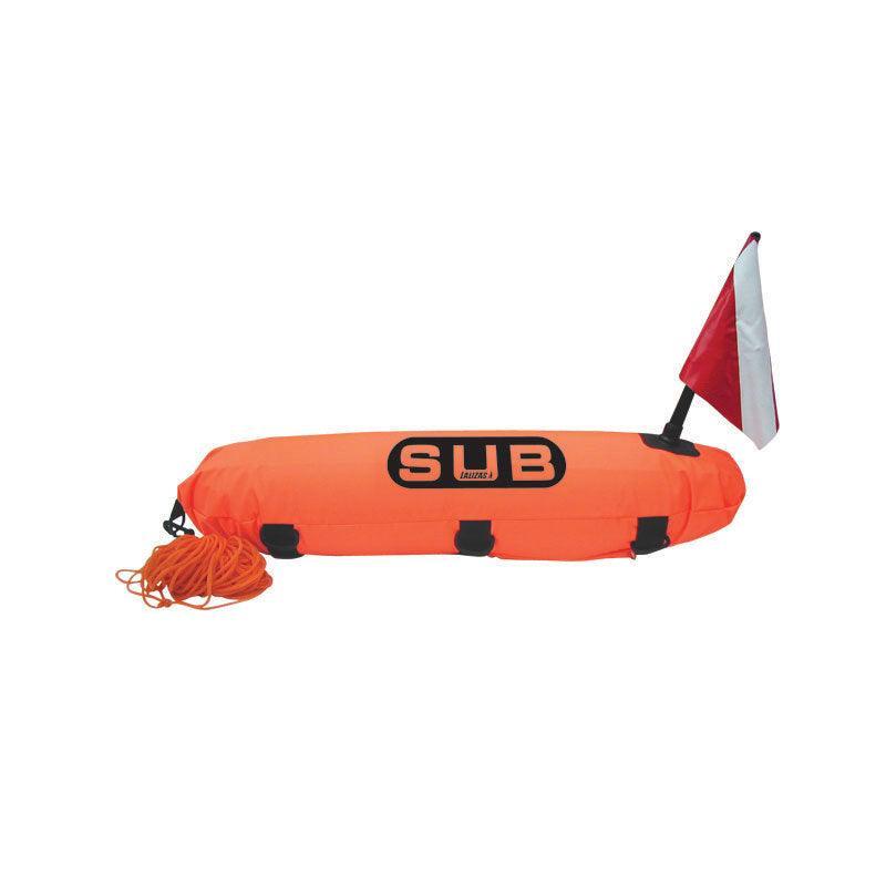 Torpedo Diving Marker Buoy, Reinfoced, ''Safe Dive'' with 20m rope - 4Boats
