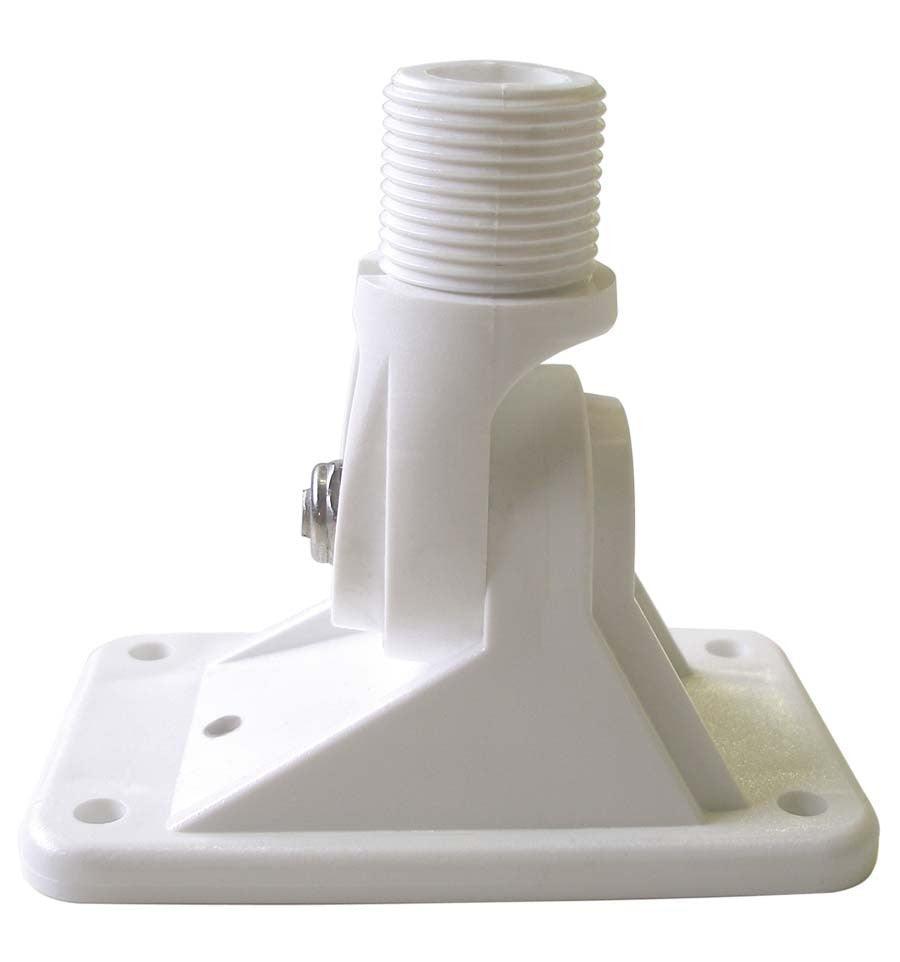 TWO WAY RATCHET MOUNT WHITE NYLON - 14 THREADS ON 1" DIAMETER - 4Boats