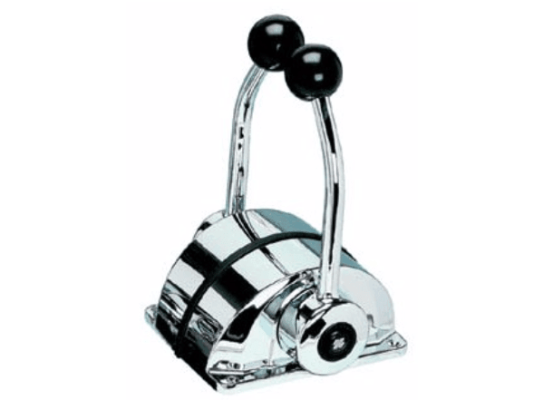 Ultraflex B302C Low Twin Lever Top Mount Twin Engine Control Box - Chrome - 4Boats