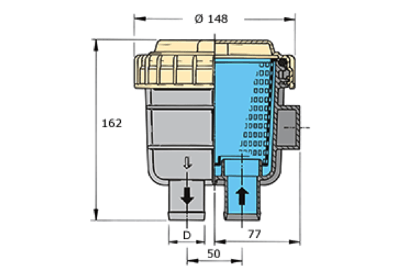 Vetus Type FTR330 Cooling Water Strainer - 4Boats