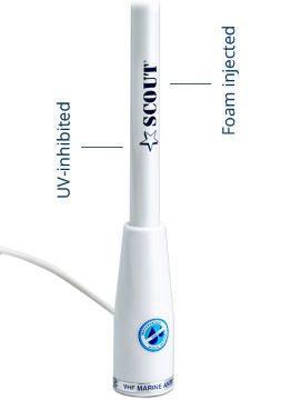 VHF Fiberglass Antenna 1.5m - 4Boats