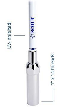VHF Fiberglass Antenna 1.5m - Fast Fit - 4Boats