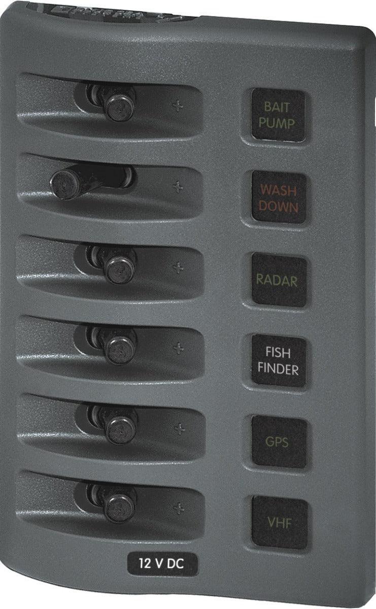WeatherDeck® 12V DC Waterproof Fuse Panel - Gray 6 Positions - 4Boats