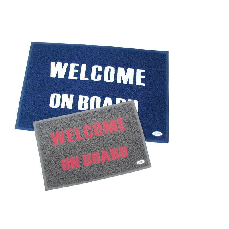 Welcome mat with firm backing, pvc - blue - 40 X 60cm - 4Boats