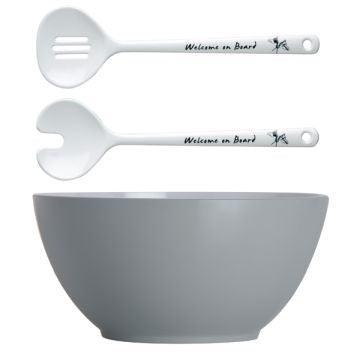Welcome Salad Bowl & Servers - 4Boats
