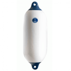 White and Blue Coloured-end Cylindrical Fenders 31 x 91 (13 x 36) - 4Boats