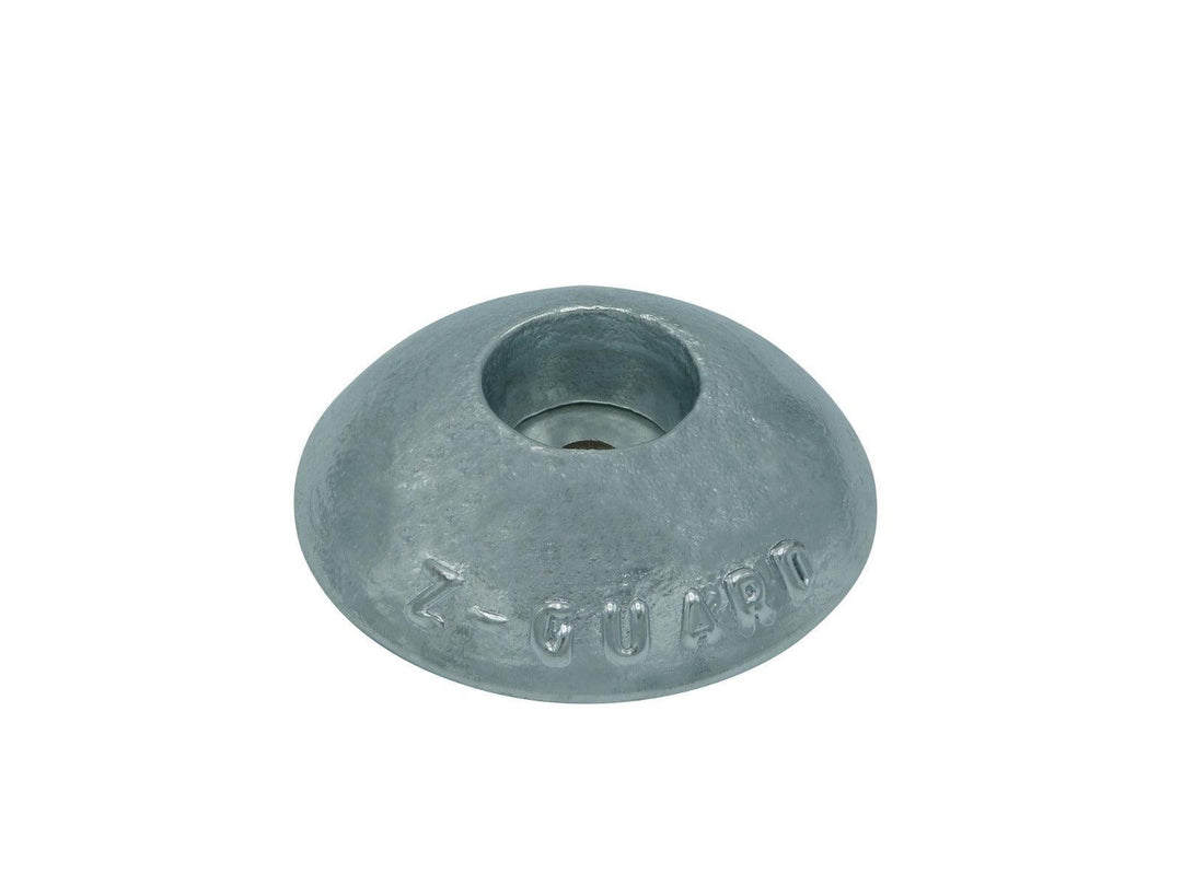 Zinc Hull Anode DISC 1 KGS NOM NET WEIGHT 100MM DIA - 4Boats