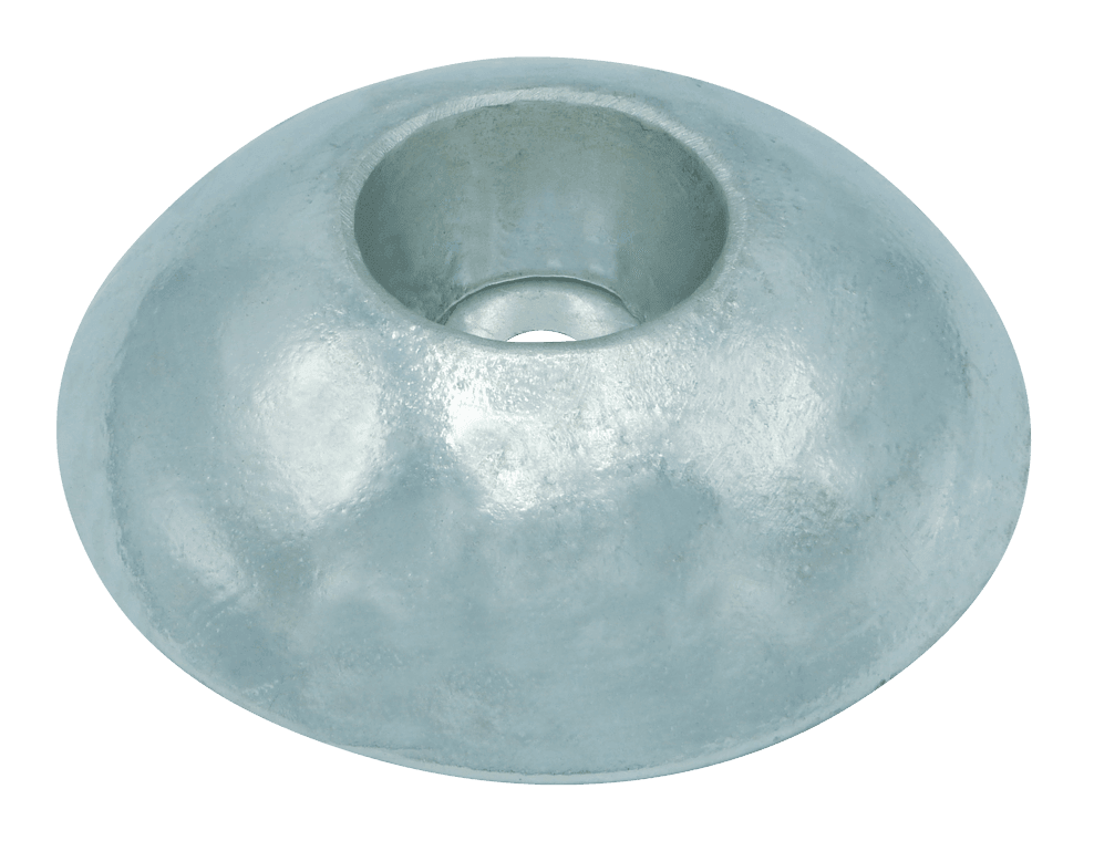 Zinc Hull Anode Kit DISC 2.2 KGS NOM NET WEIGHT 140MM DIA - 4Boats