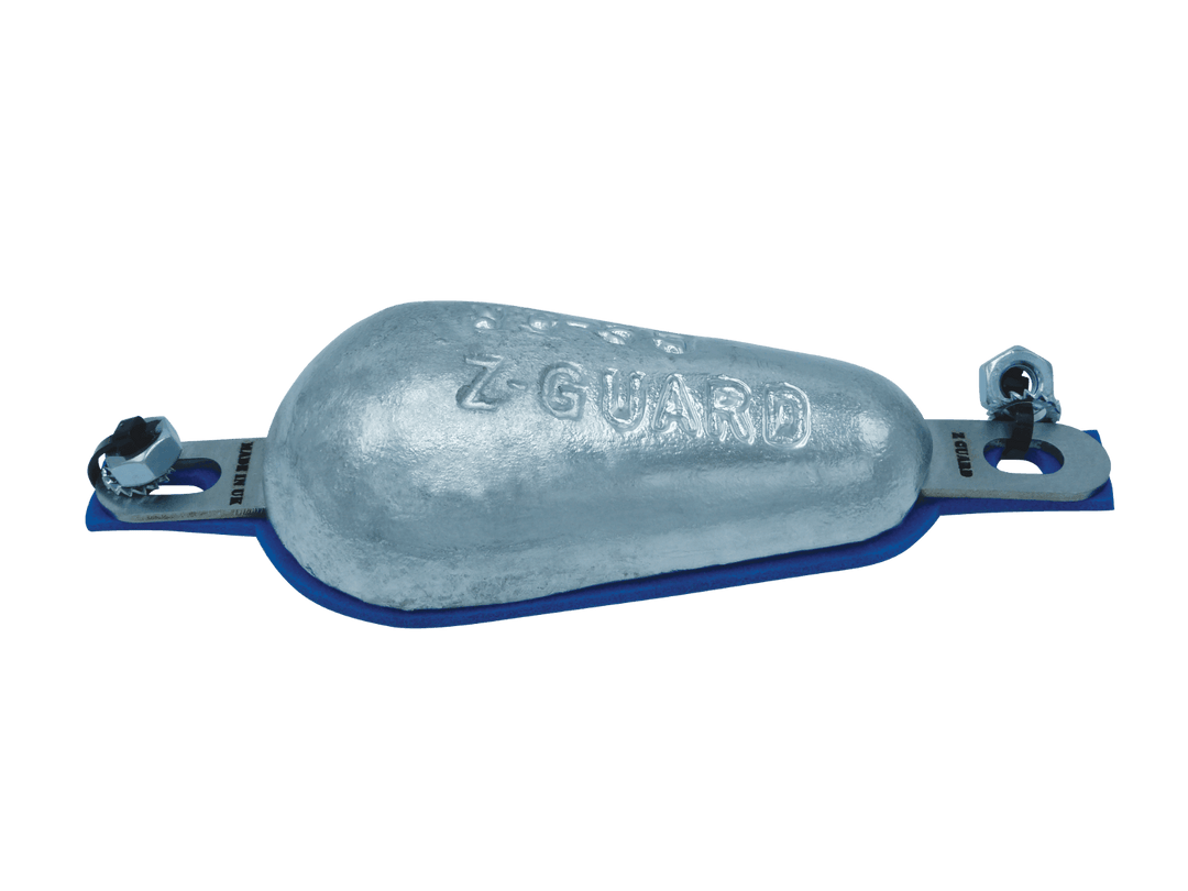 Zinc Pear shaped Hull Anode 2.1 Kgs Nominal Net Weight Kit - 4Boats